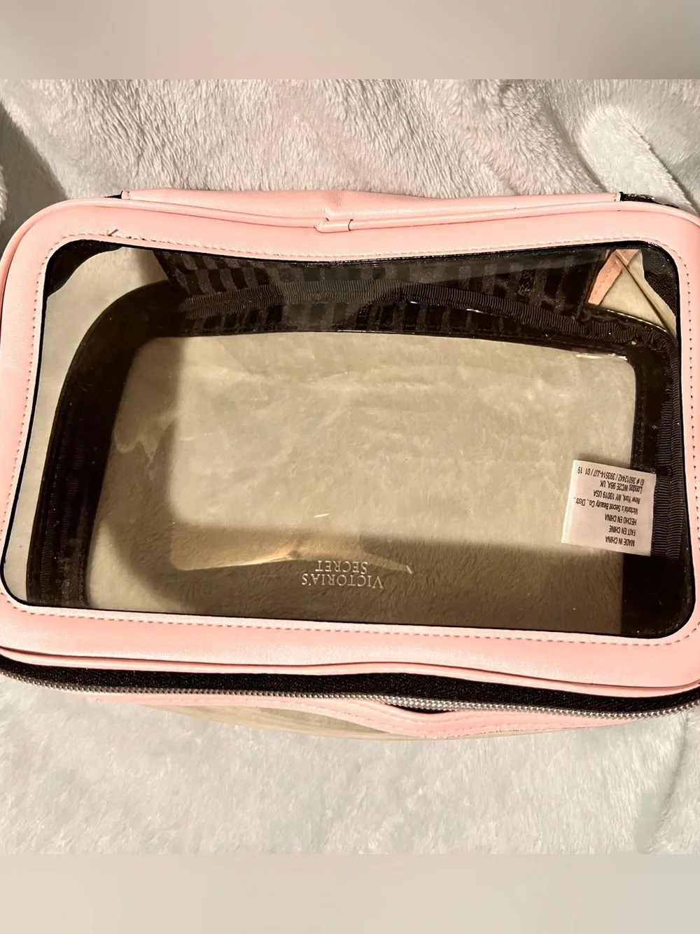 3 bags included.1 Victoria's Secret Pink Clear Top Cosmetic Pouch